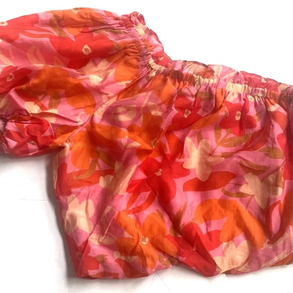 (B22) NEW‎ ASTR the Label Atlanta Top in Pink Red Multi Floral, Size Small, NWOT